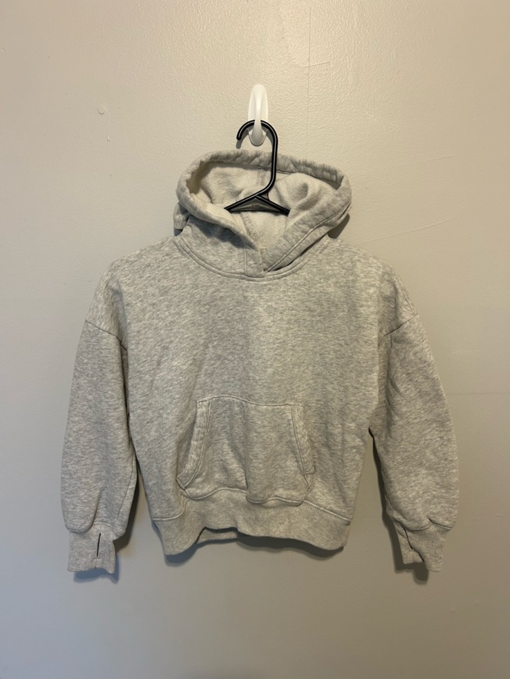 abercrombie kids Light Heather Gray Hooded Sweatshirt